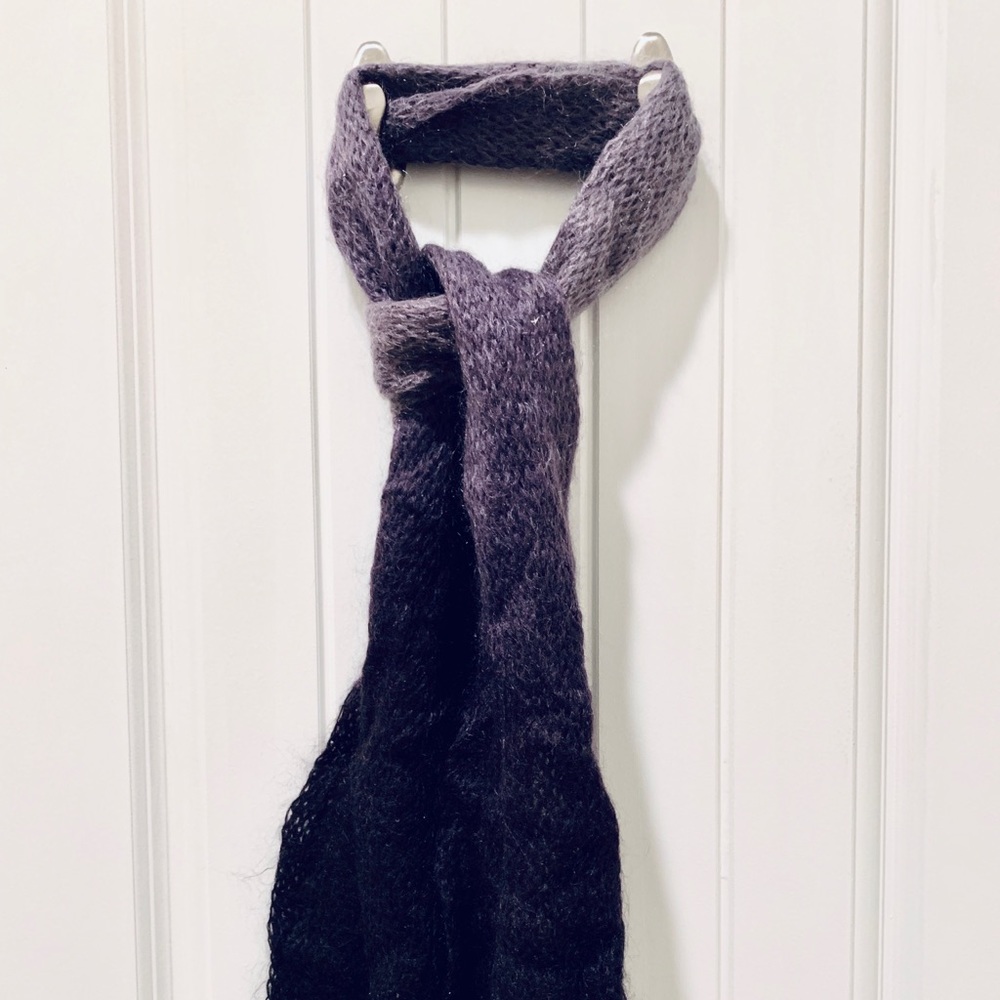 Wool Like Purple Ombré Scarf